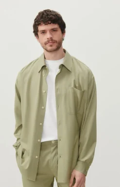 American Vintage Men'S Shirt Kabird Leaven Cheap
