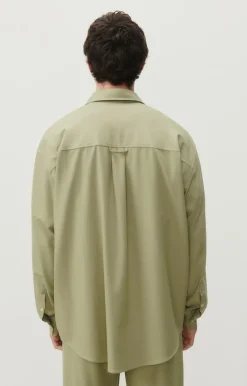 American Vintage Men'S Shirt Kabird Leaven Cheap