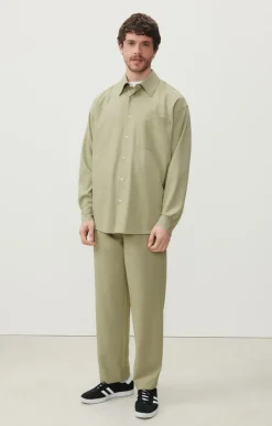 American Vintage Men'S Shirt Kabird Leaven Cheap