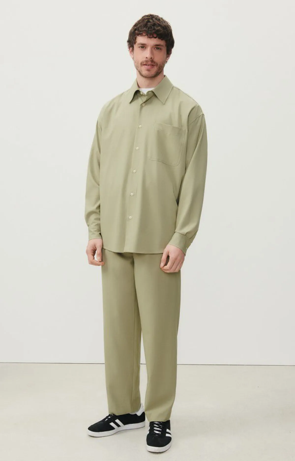 American Vintage Men'S Shirt Kabird Leaven Cheap
