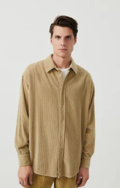 American Vintage Men'S Shirt Padow Vintage Oat Online