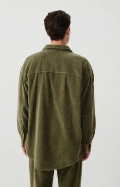 American Vintage Men'S Shirt Padow Khaki Vintage Clearance