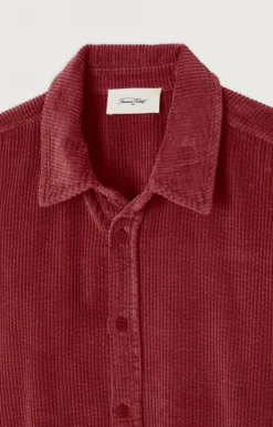 American Vintage Men'S Shirt Padow Canneberge Vintage Cheap