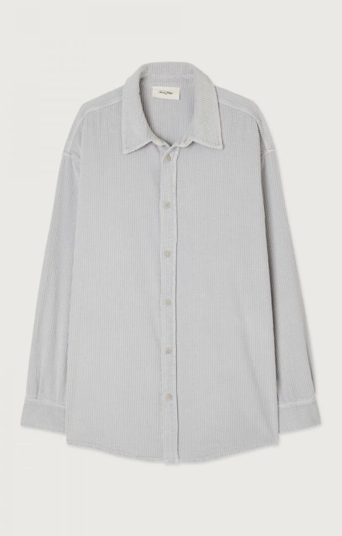 American Vintage Men'S Shirt Padow Vintage Silver New