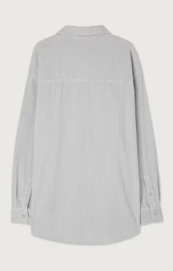 American Vintage Men'S Shirt Padow Vintage Silver New