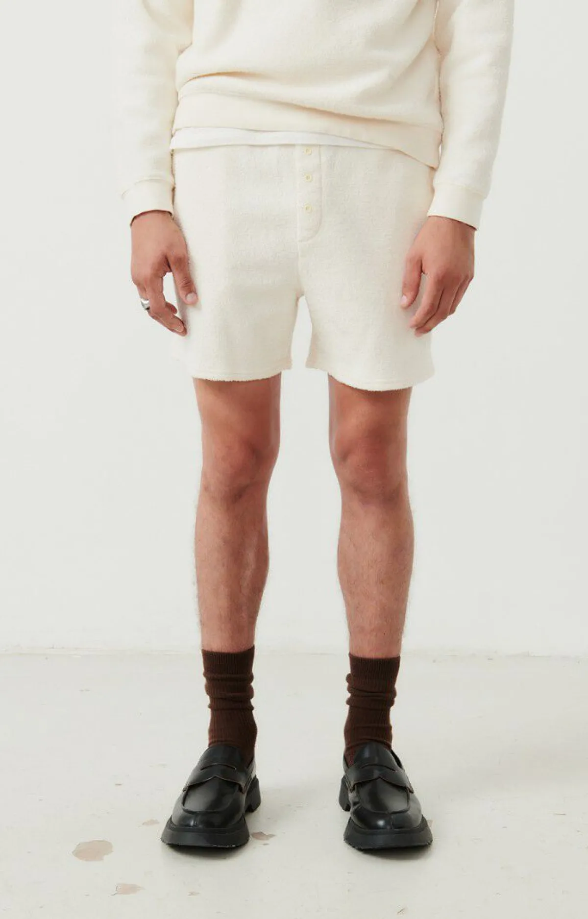 American Vintage Men'S Shorts Bobypark Ecru Best