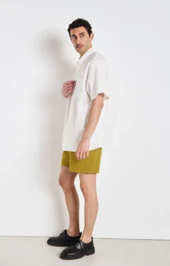 American Vintage Men'S Shorts Fizvalley Vintage Saffron Sale