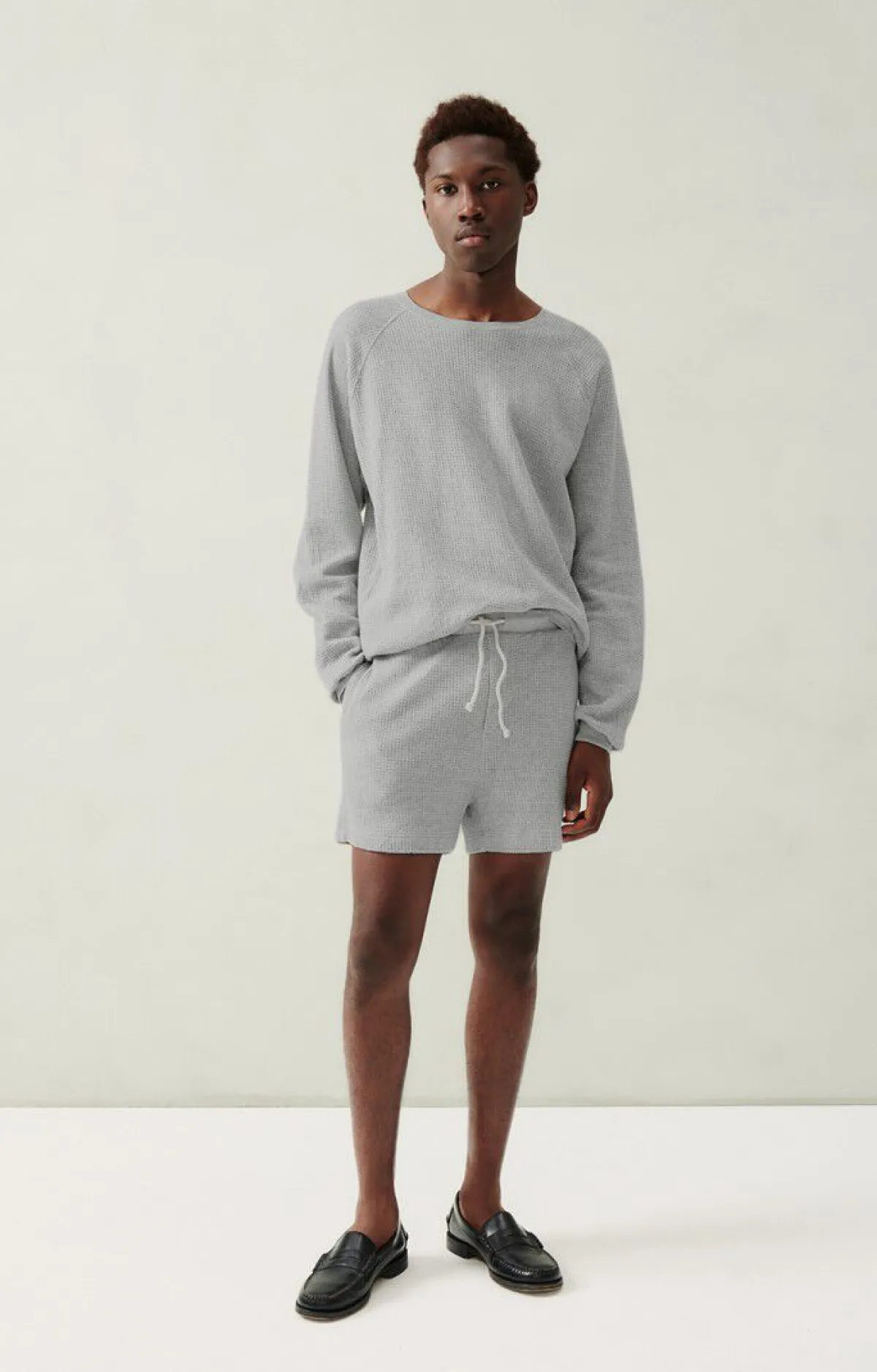American Vintage Men'S Shorts Koukoubay Heather Grey Discount