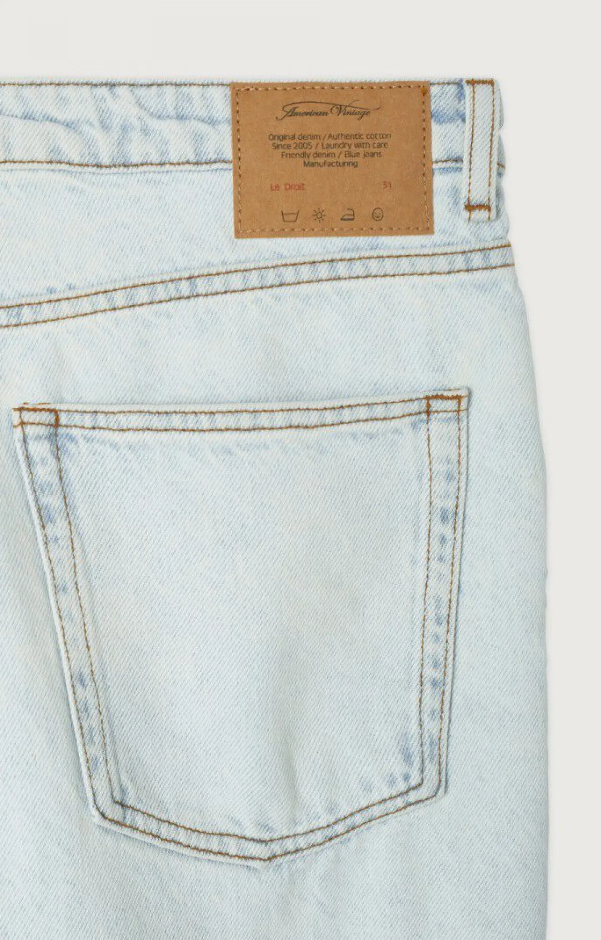 American Vintage Men'S Straight Jeans Joybird Winter Bleached Shop
