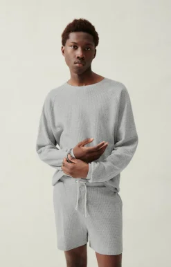 American Vintage Men'S Sweatshirt Koukoubay Heather Grey New