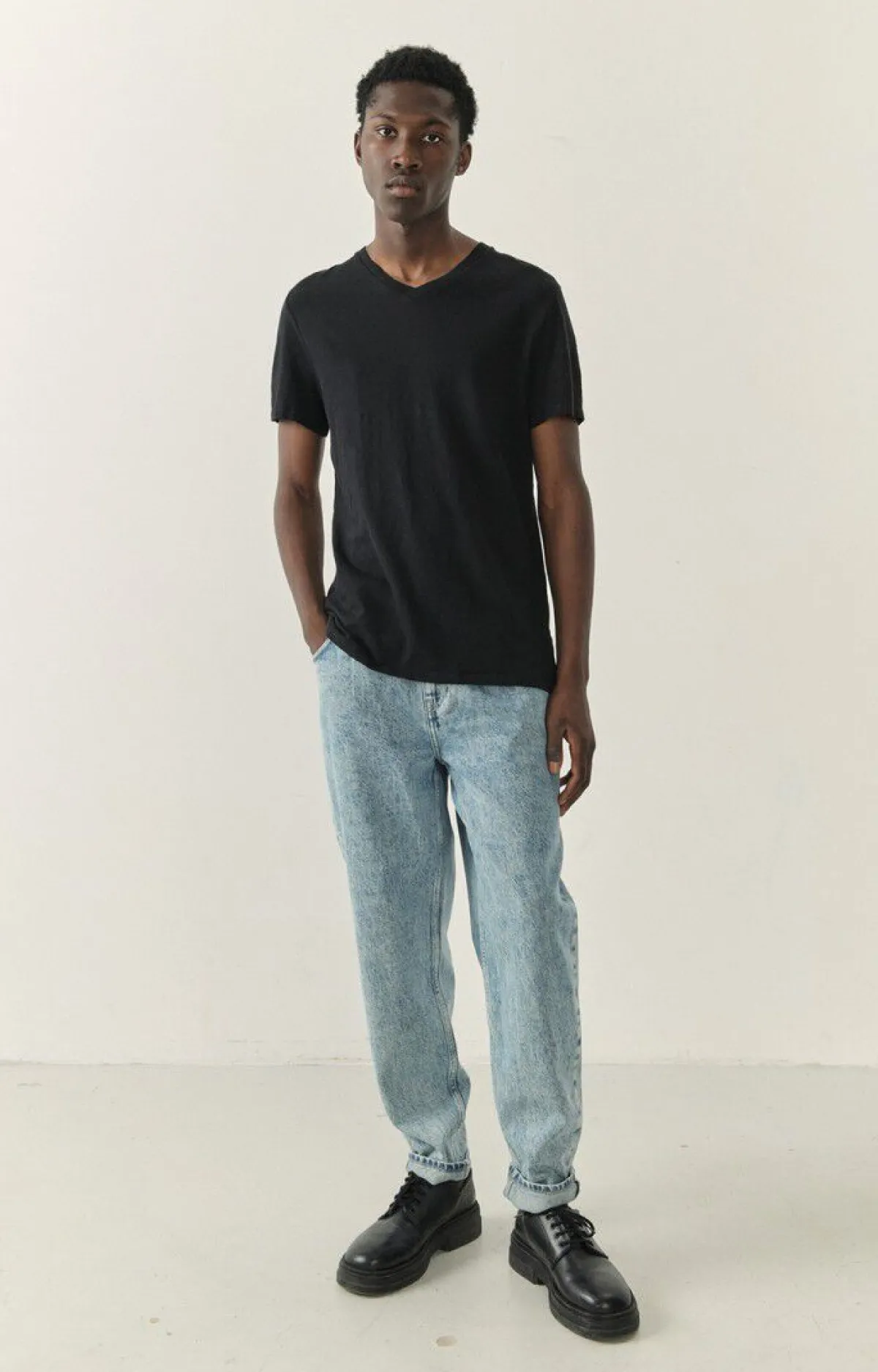 American Vintage Men'S T-Shirt Bysapick Black Best Sale
