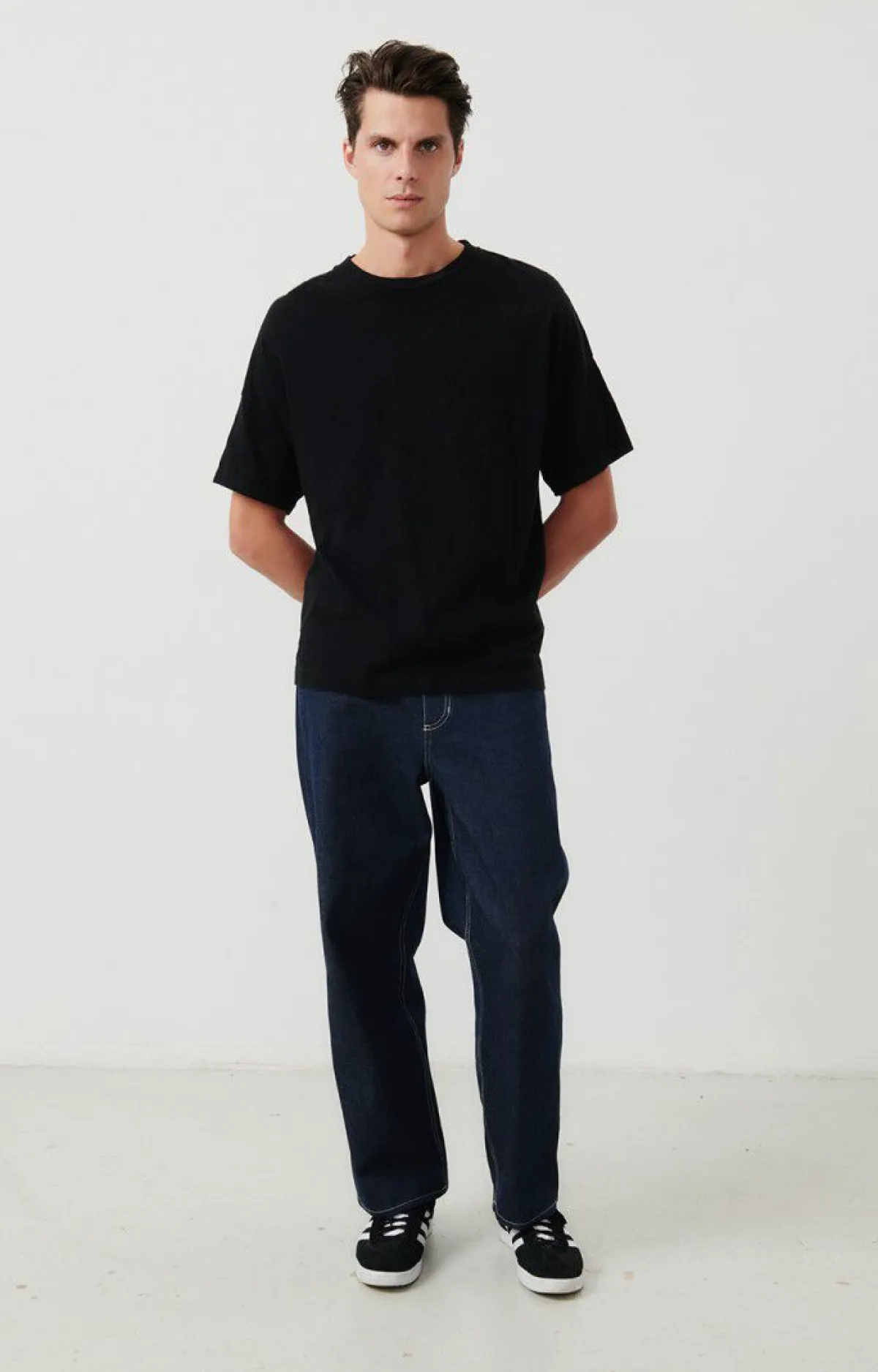 American Vintage Men'S T-Shirt Bysapick Black Flash Sale