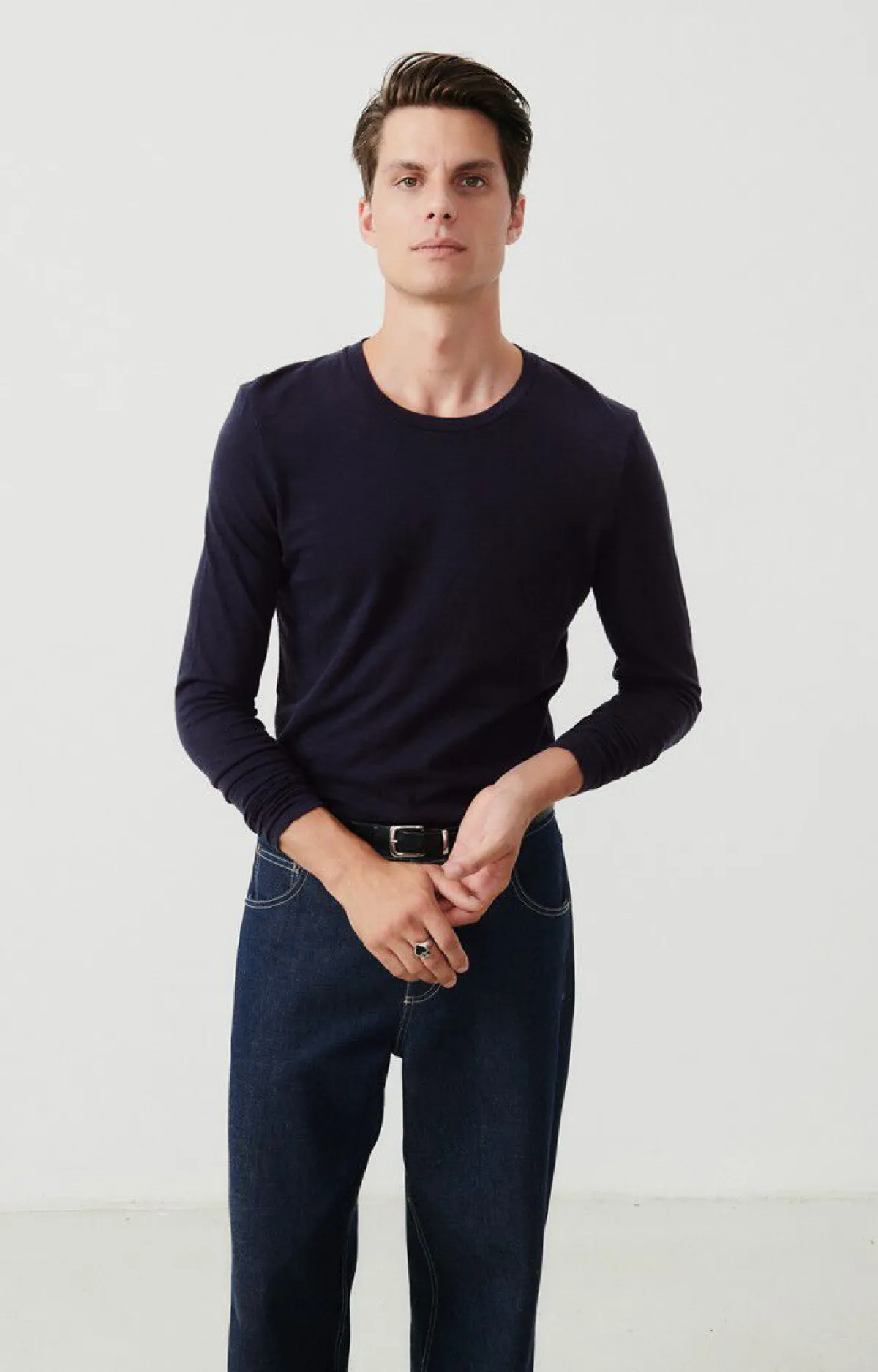 American Vintage Men'S T-Shirt Bysapick Navy Shop