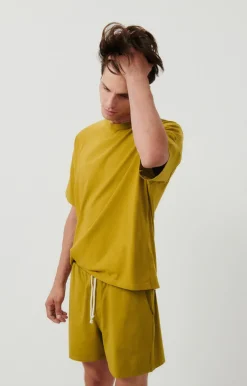 American Vintage Men'S T-Shirt Fizvalley Vintage Saffron Hot