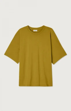 American Vintage Men'S T-Shirt Fizvalley Vintage Saffron Hot