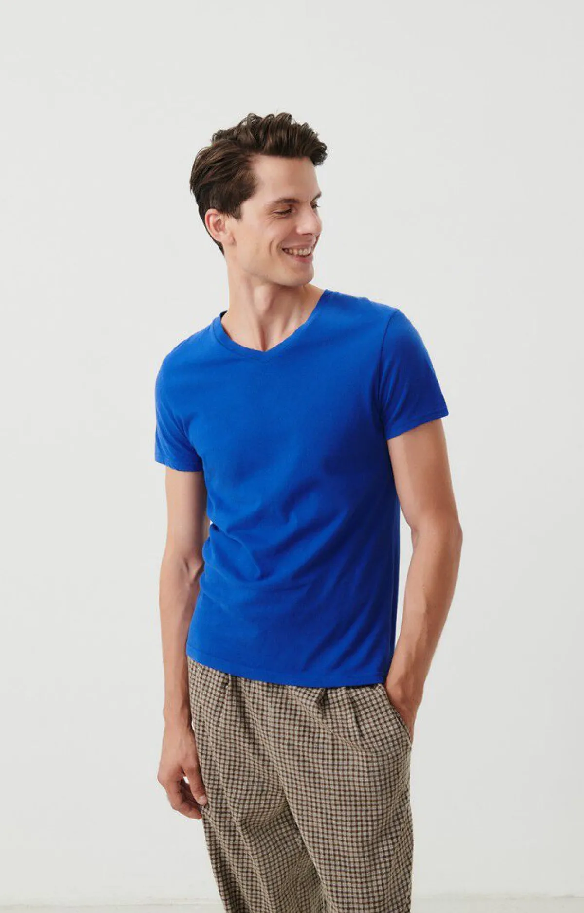 American Vintage Men'S T-Shirt Gamipy Royal Blue Flash Sale