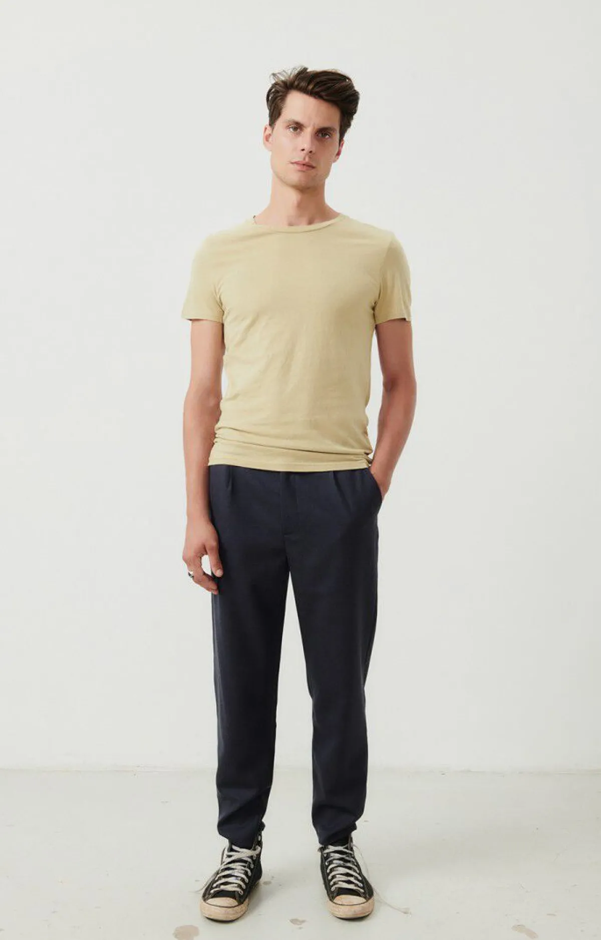 American Vintage Men'S T-Shirt Gamipy Oat Flash Sale