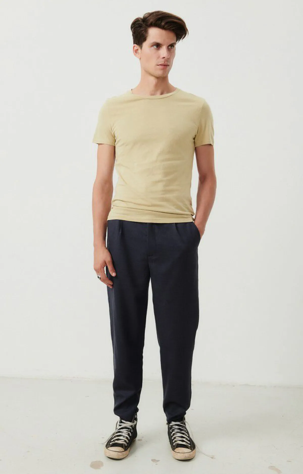 American Vintage Men'S T-Shirt Gamipy Oat Flash Sale