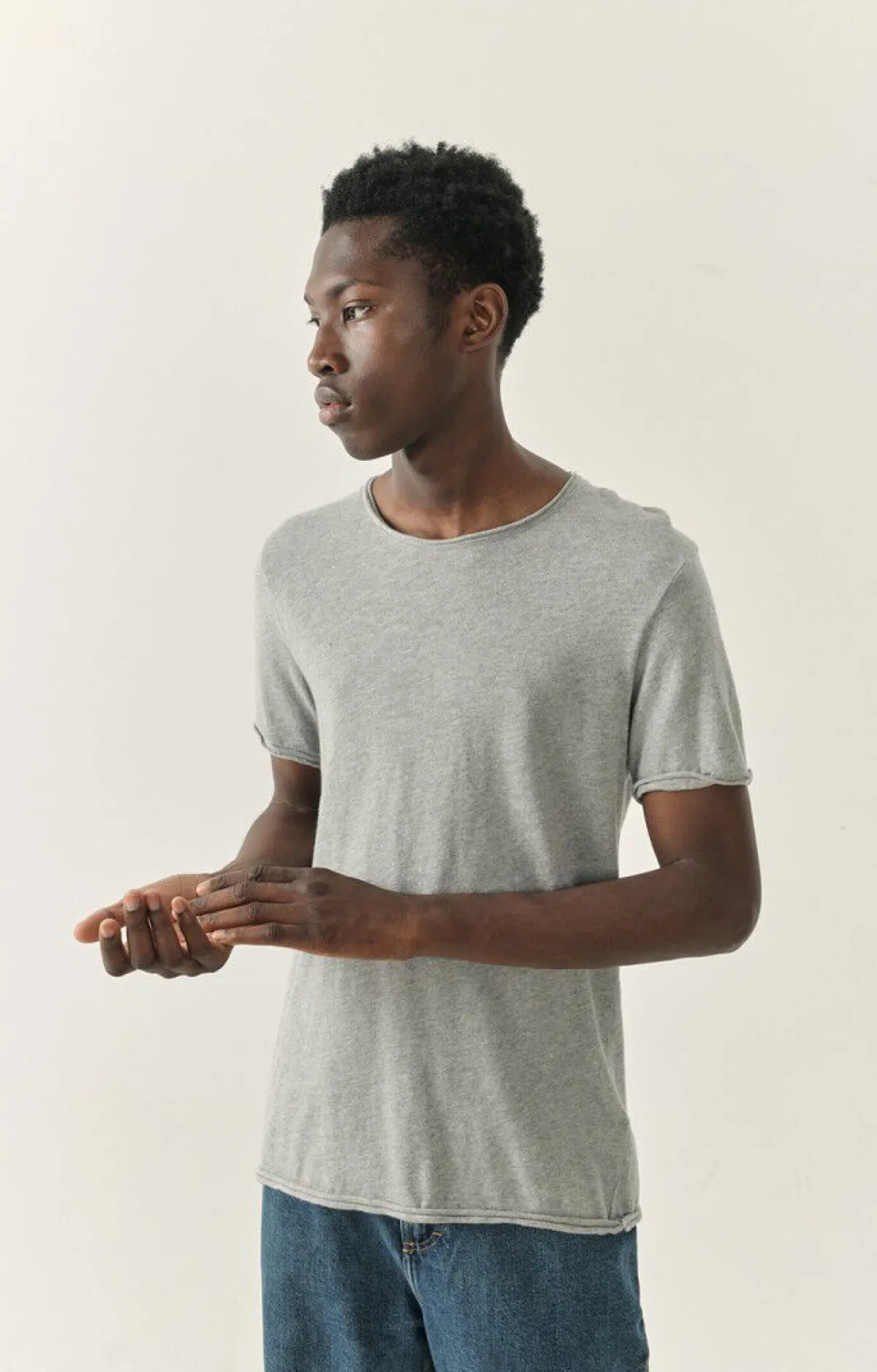 American Vintage Men'S T-Shirt Sonoma Heather Grey Fashion