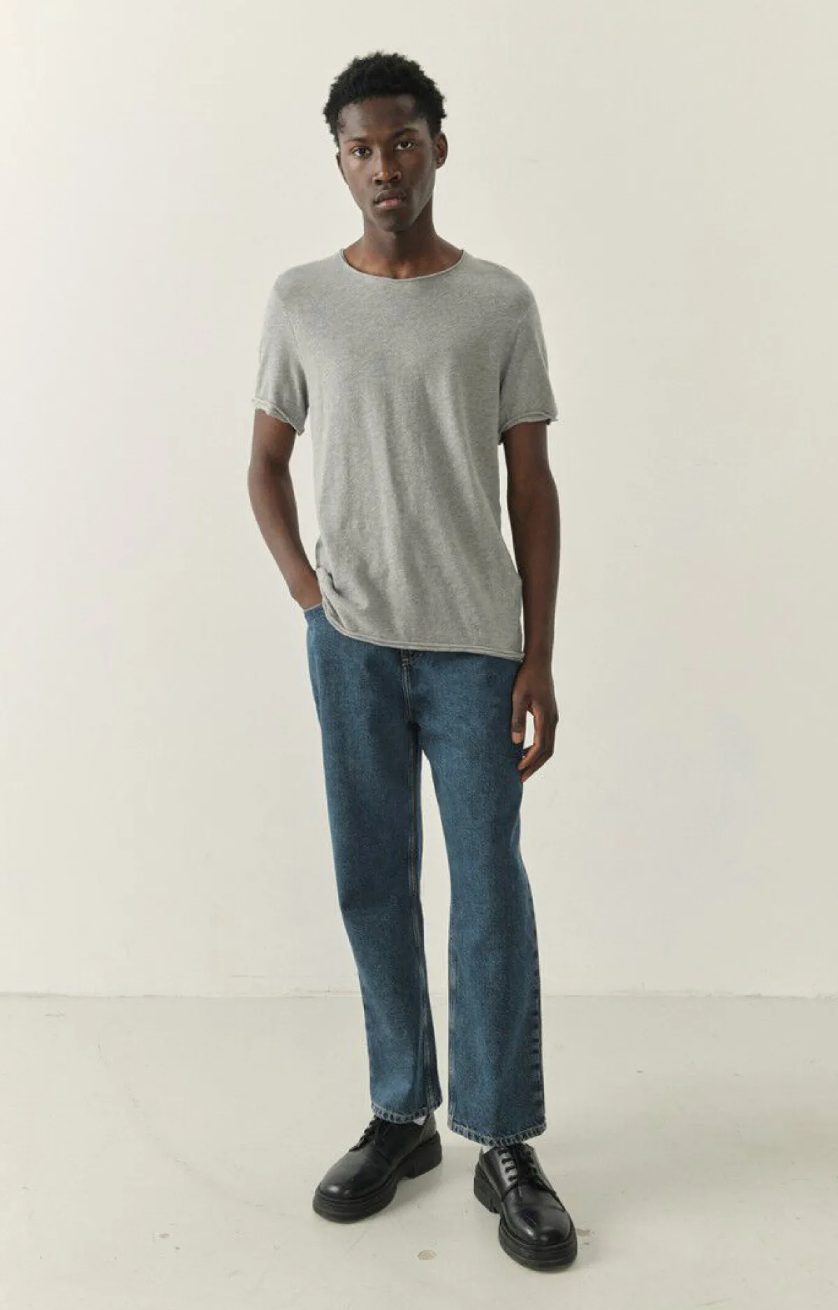 American Vintage Men'S T-Shirt Sonoma Heather Grey Fashion