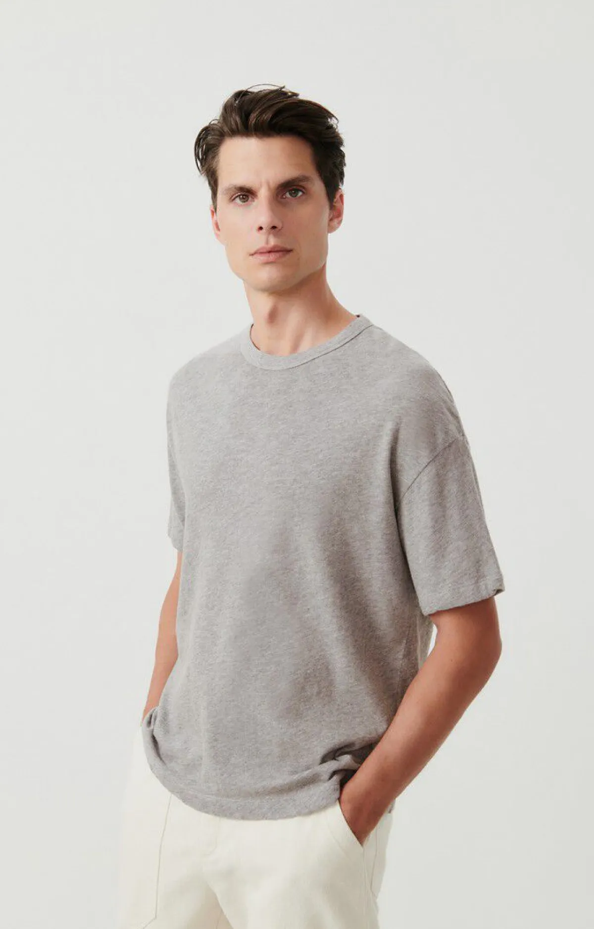 American Vintage Men'S T-Shirt Sonoma Heather Grey Flash Sale