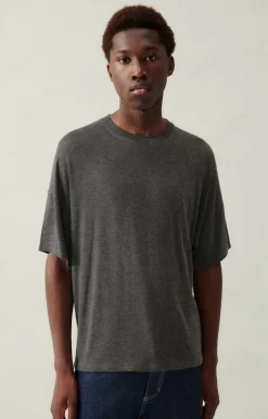 American Vintage Men'S T-Shirt Vediny Charcoal Melange Flash Sale