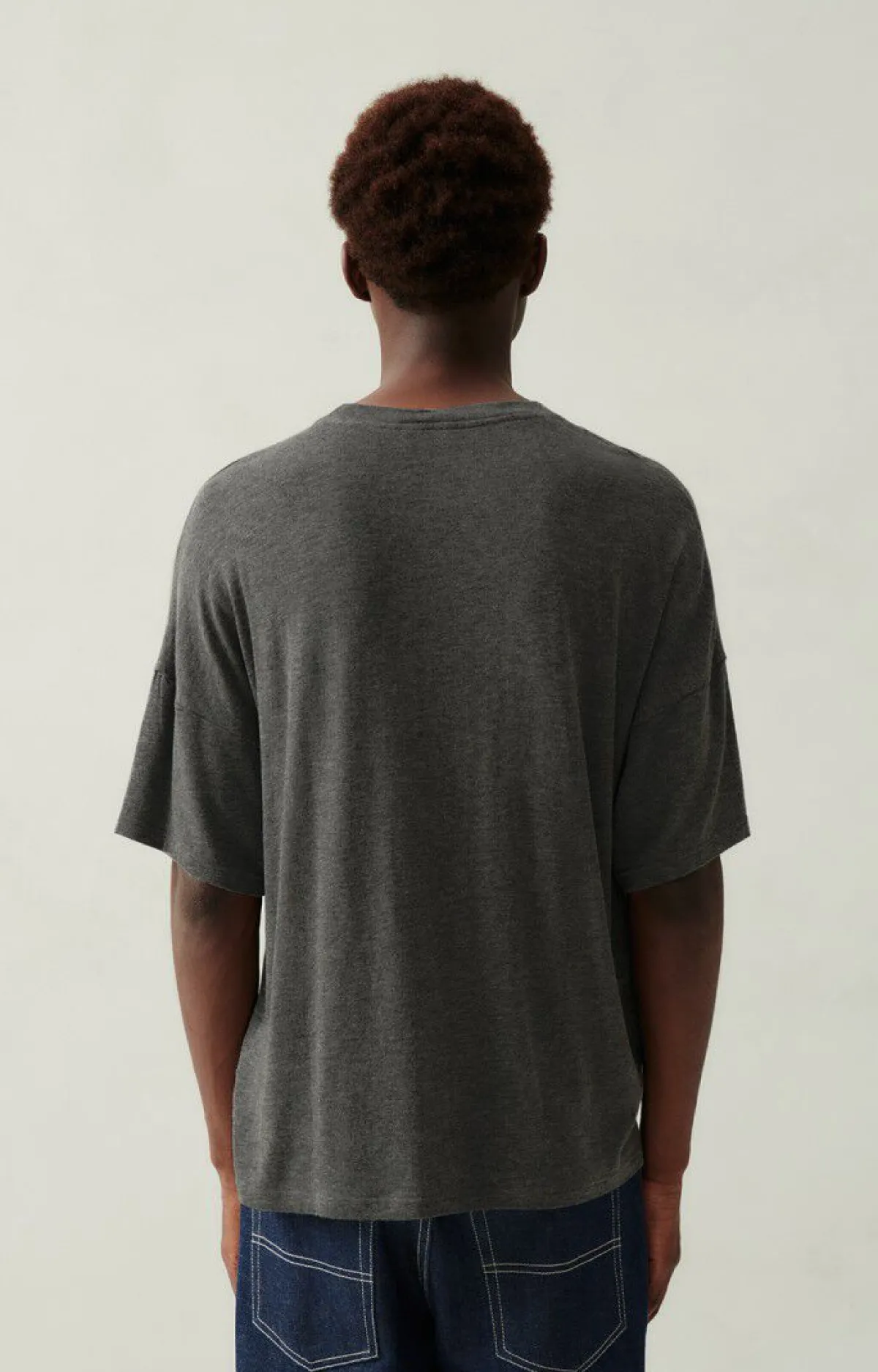 American Vintage Men'S T-Shirt Vediny Charcoal Melange Flash Sale