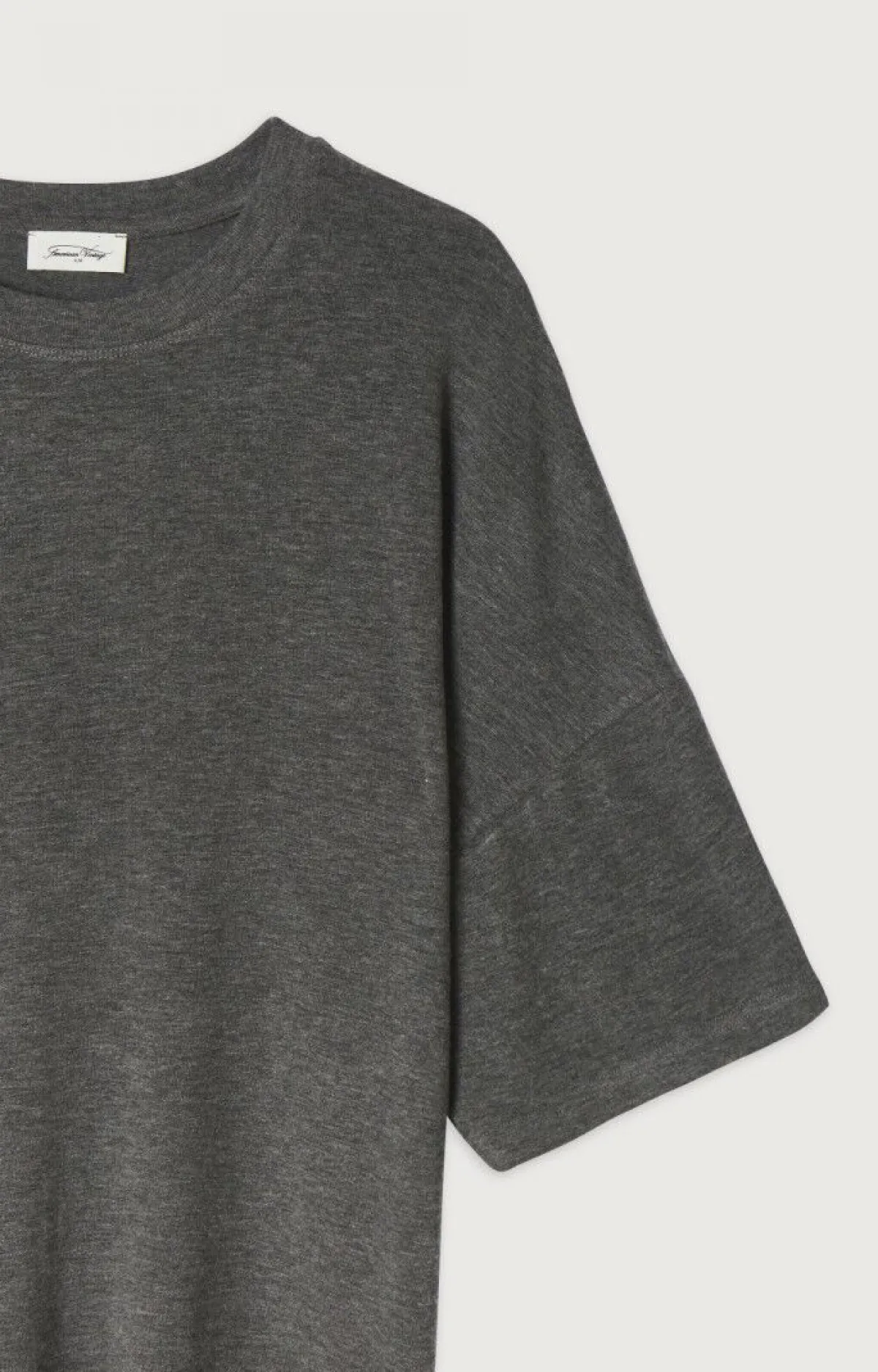 American Vintage Men'S T-Shirt Vediny Charcoal Melange Flash Sale
