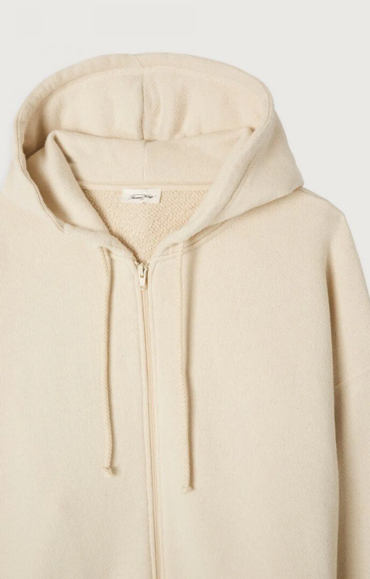 American Vintage Men'S Zipped Hoodie Xybay Ecru Cheap