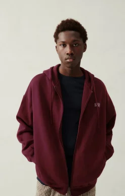 American Vintage Men'S Zipped Sweatshirt Izubird Vintage Huckleberry Fashion
