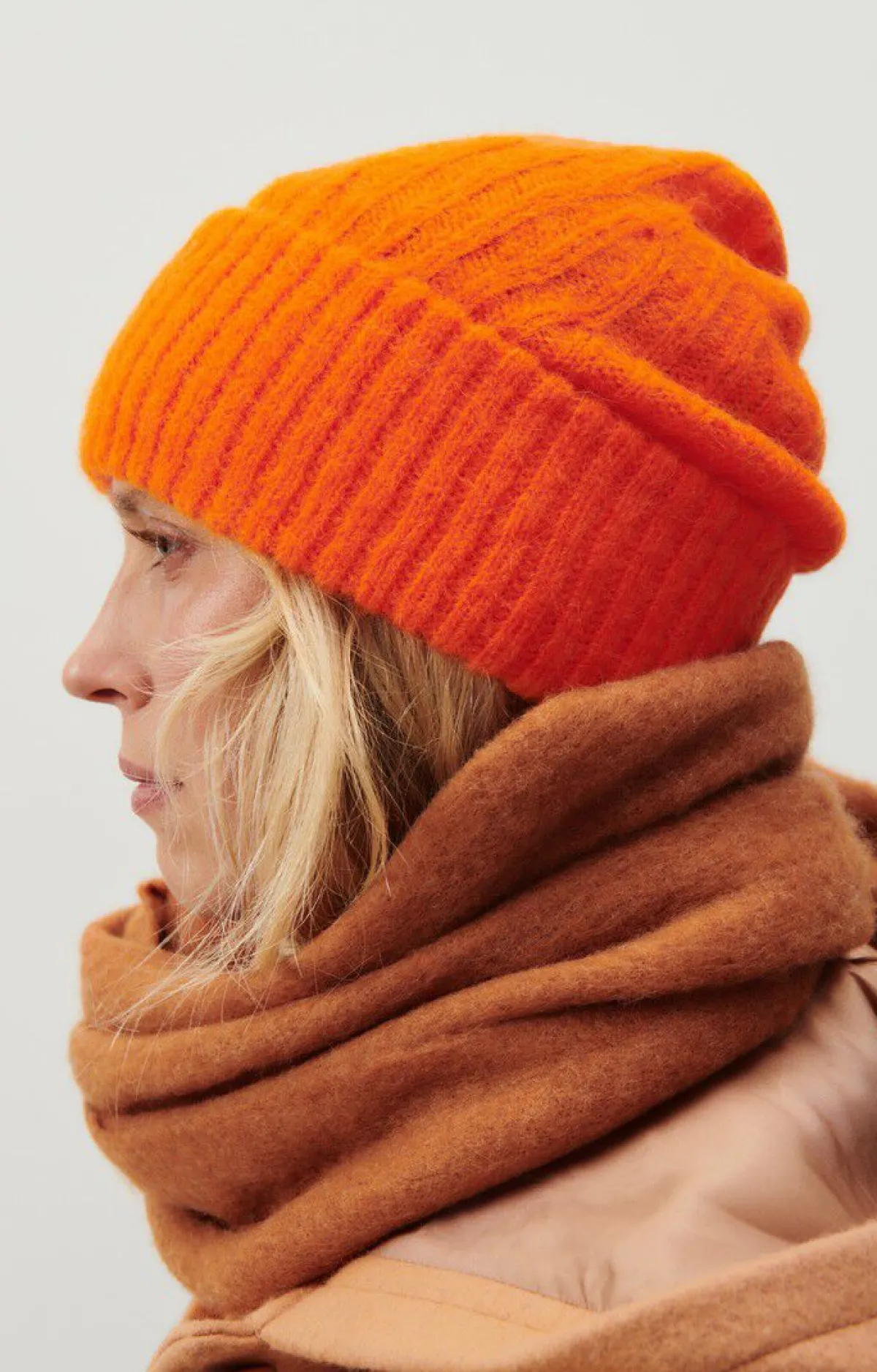 American Vintage Unisex'S Beanie East Fluorescent Orange Shop