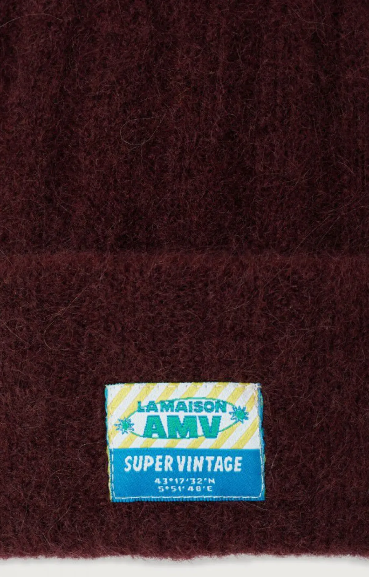 American Vintage Unisex'S Beanie Vitow Mahogany Melange Discount