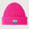 American Vintage Unisex'S Beanie Vitow Neon Pink Melange Shop