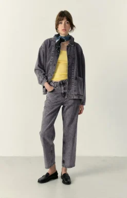 American Vintage Unisex'S Jacket Yopday Salt And Pepper Discount