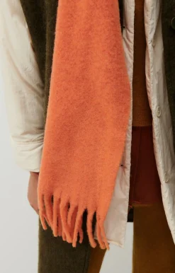 American Vintage Unisex'S Scarf Hizlaw Fluorescent Orange Fashion