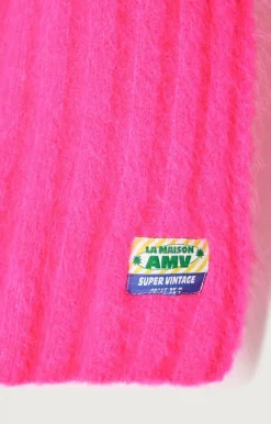 American Vintage Unisex'S Scarf Vitow Neon Pink Melange Hot