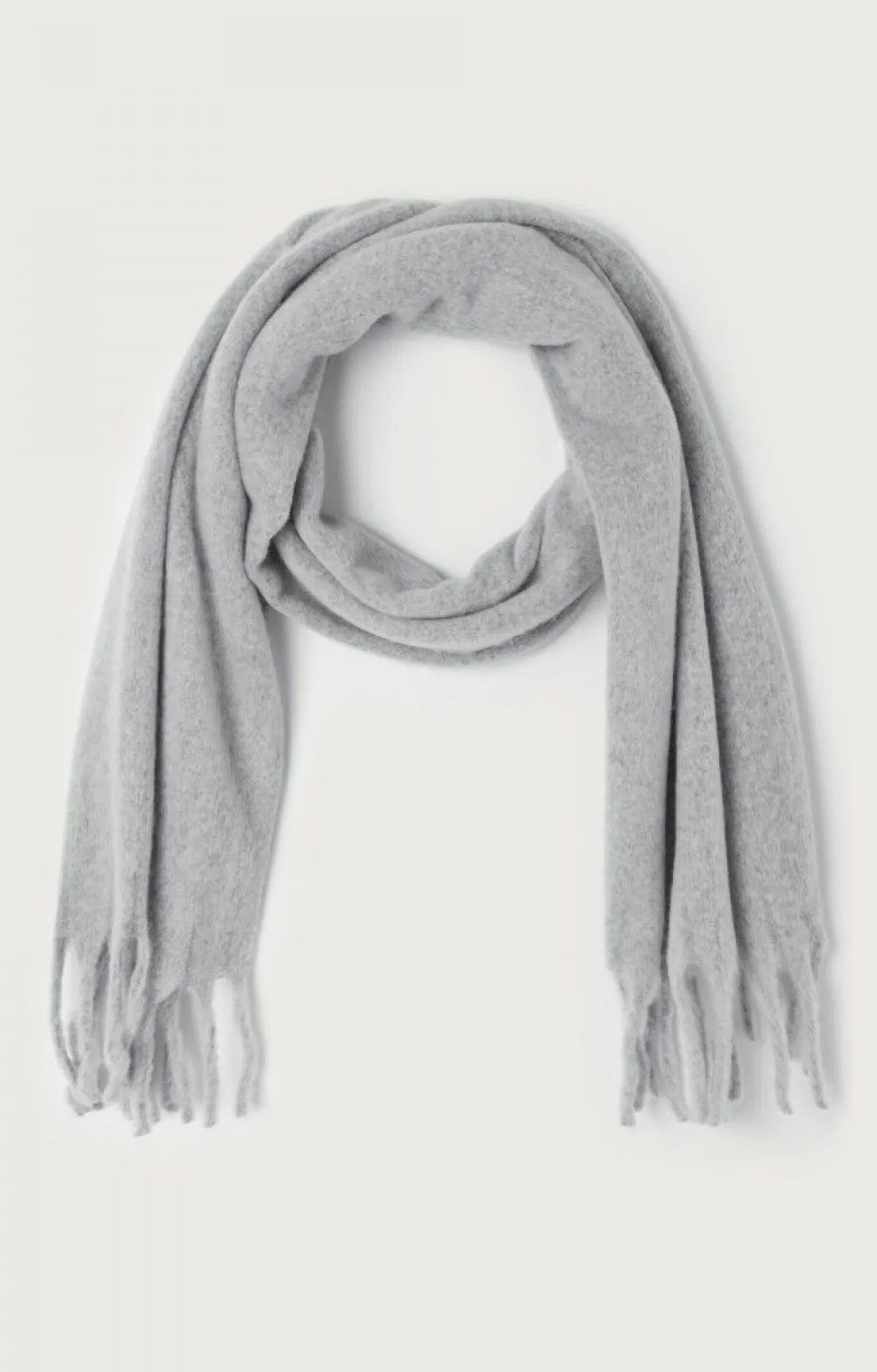 American Vintage Unisex'S Scarf Zinaco Grey Black Melange Fashion
