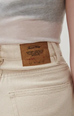 American Vintage Women'S Big Carrot Jeans Tineborow Ecru Hot