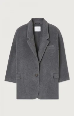 American Vintage Women'S Blazer Bydrock Charcoal Melange Shop