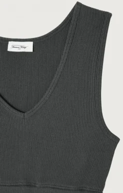 American Vintage Women'S Bra Piwik Charcoal Melange Outlet