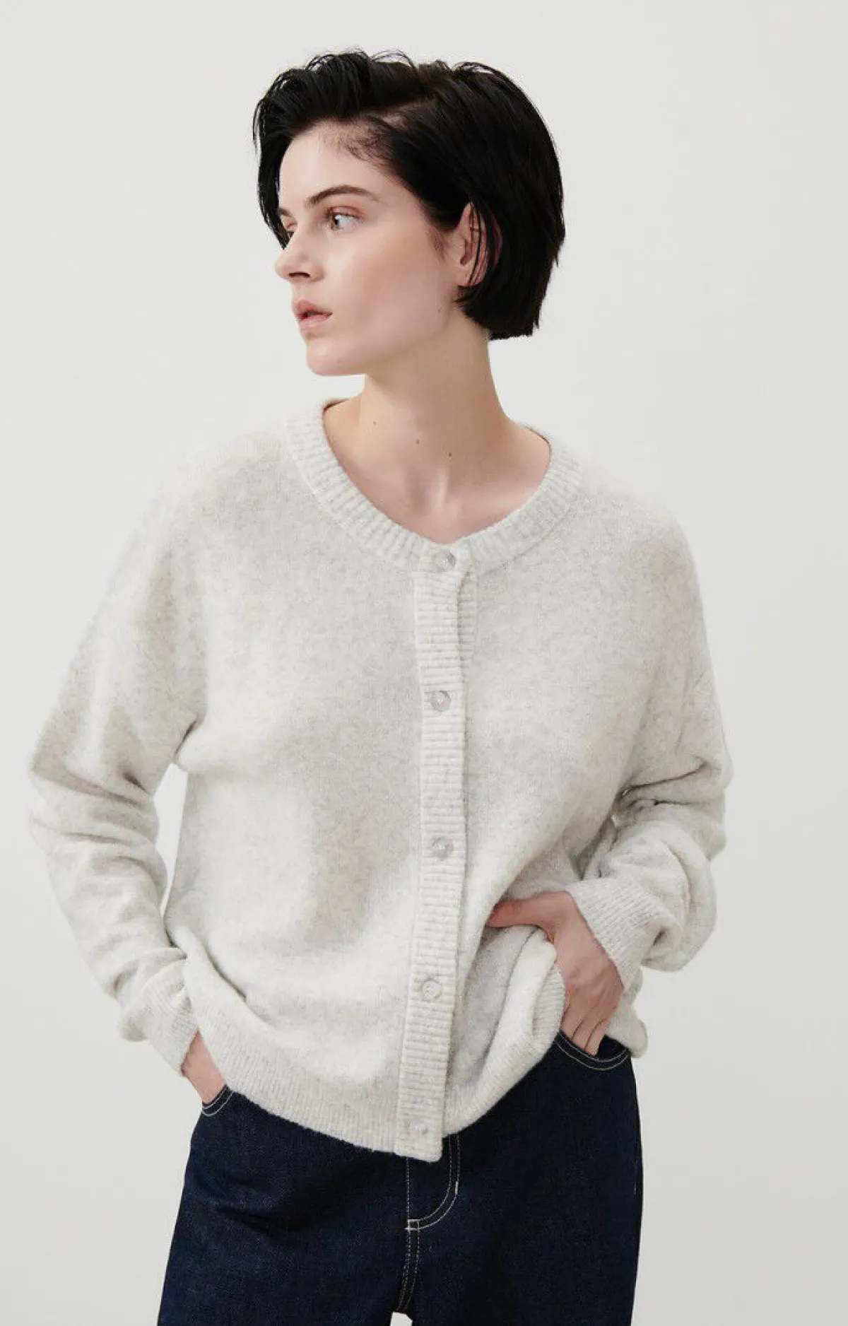 American Vintage Women'S Cardigan Damsville Heather Grey Outlet