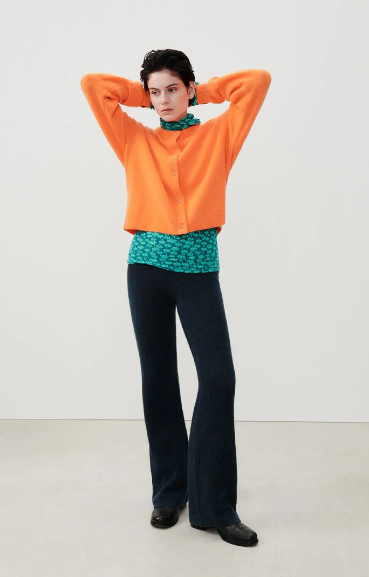 American Vintage Women'S Cardigan Damsville Fluorescent Orange Best Sale
