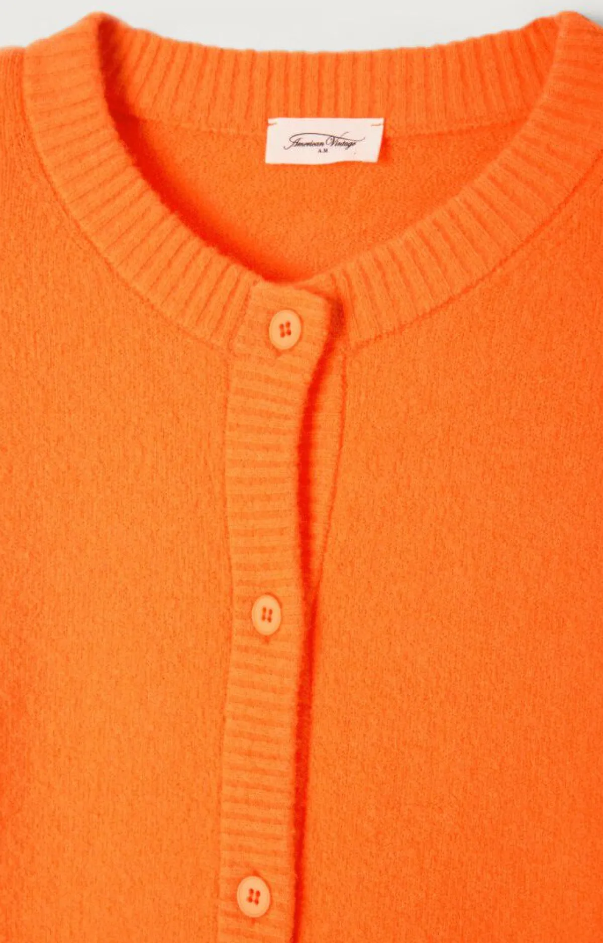 American Vintage Women'S Cardigan Damsville Fluorescent Orange Best Sale