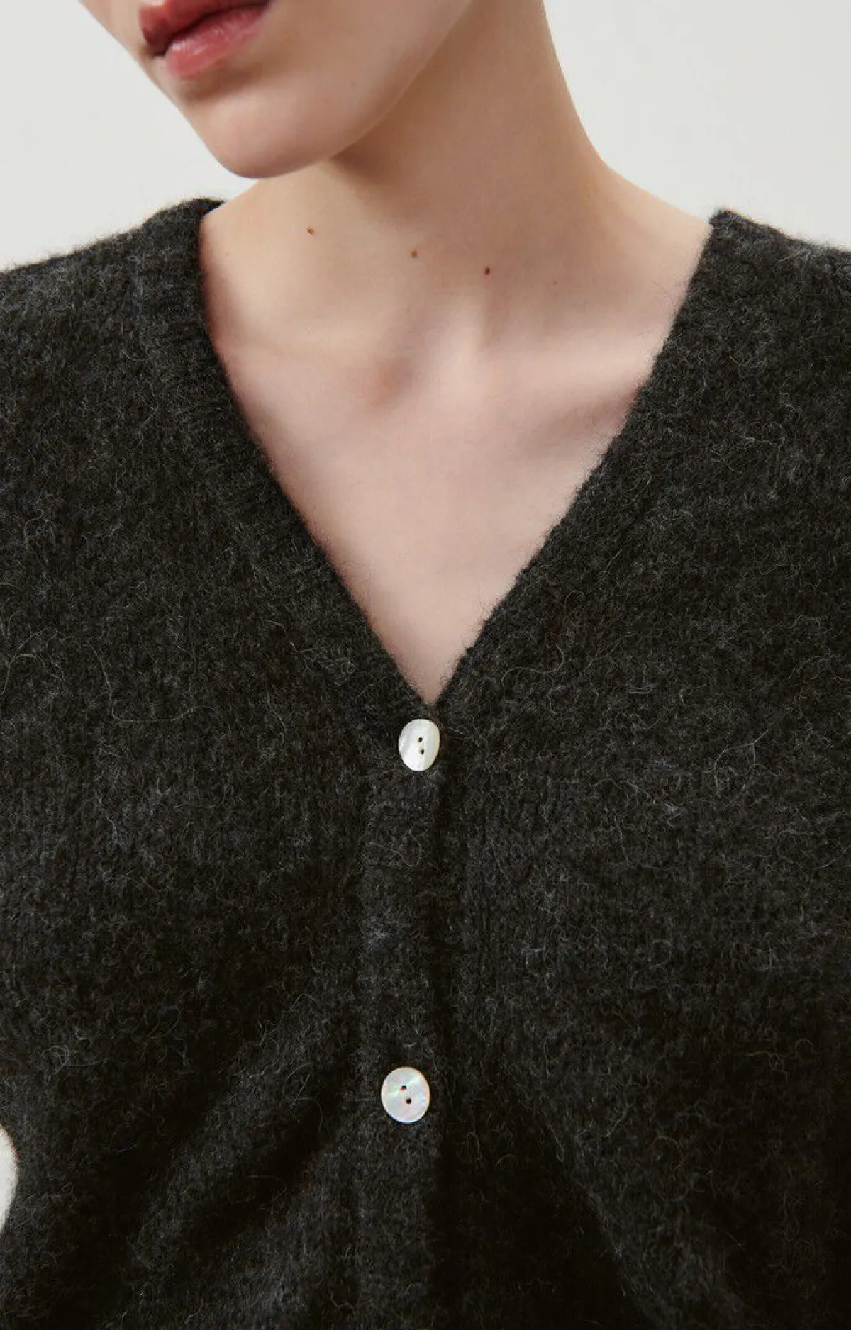 American Vintage Women'S Cardigan East Charcoal Melange Outlet