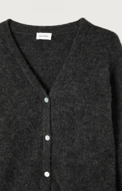 American Vintage Women'S Cardigan East Charcoal Melange Outlet