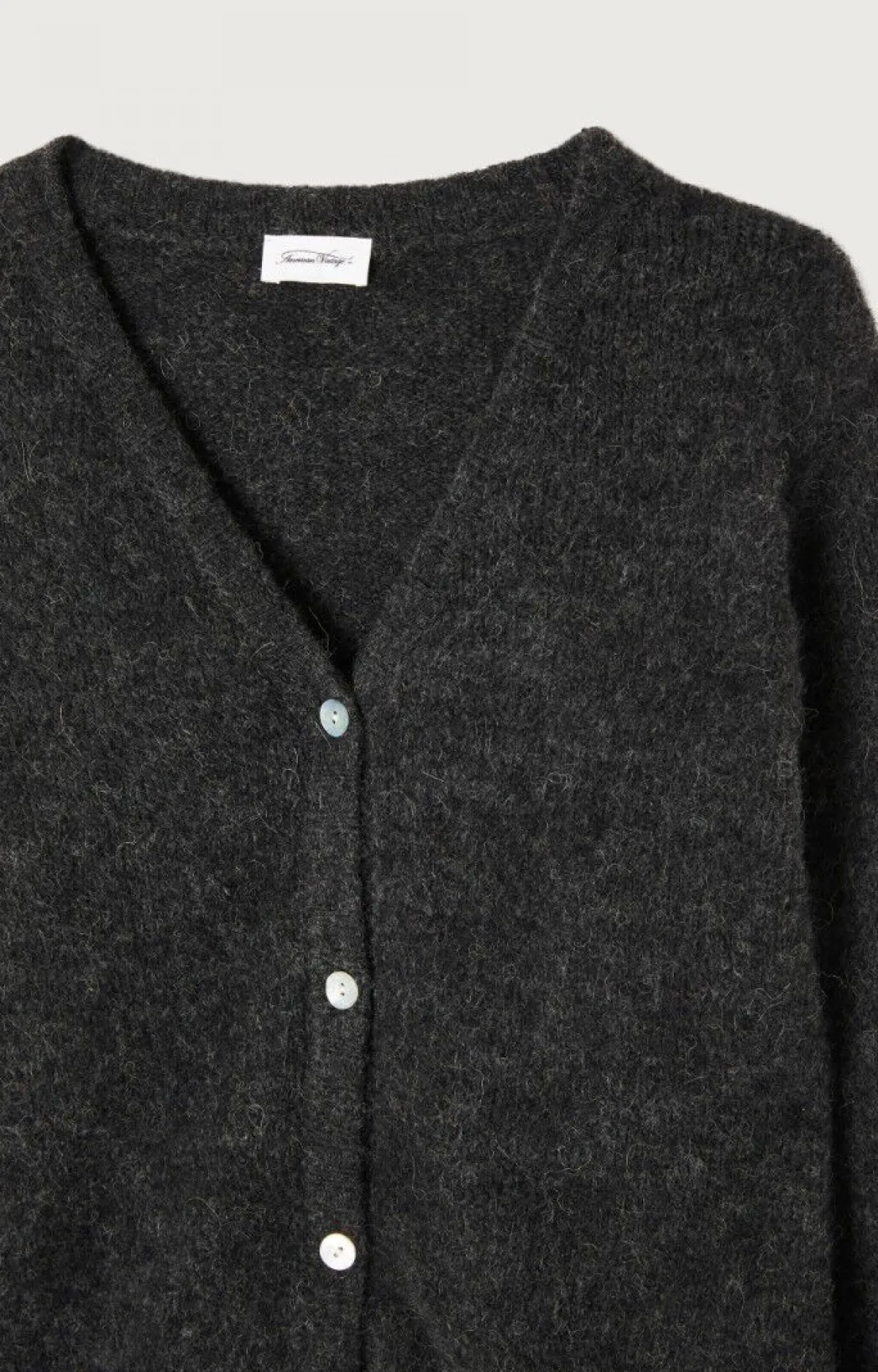 American Vintage Women'S Cardigan East Charcoal Melange Outlet