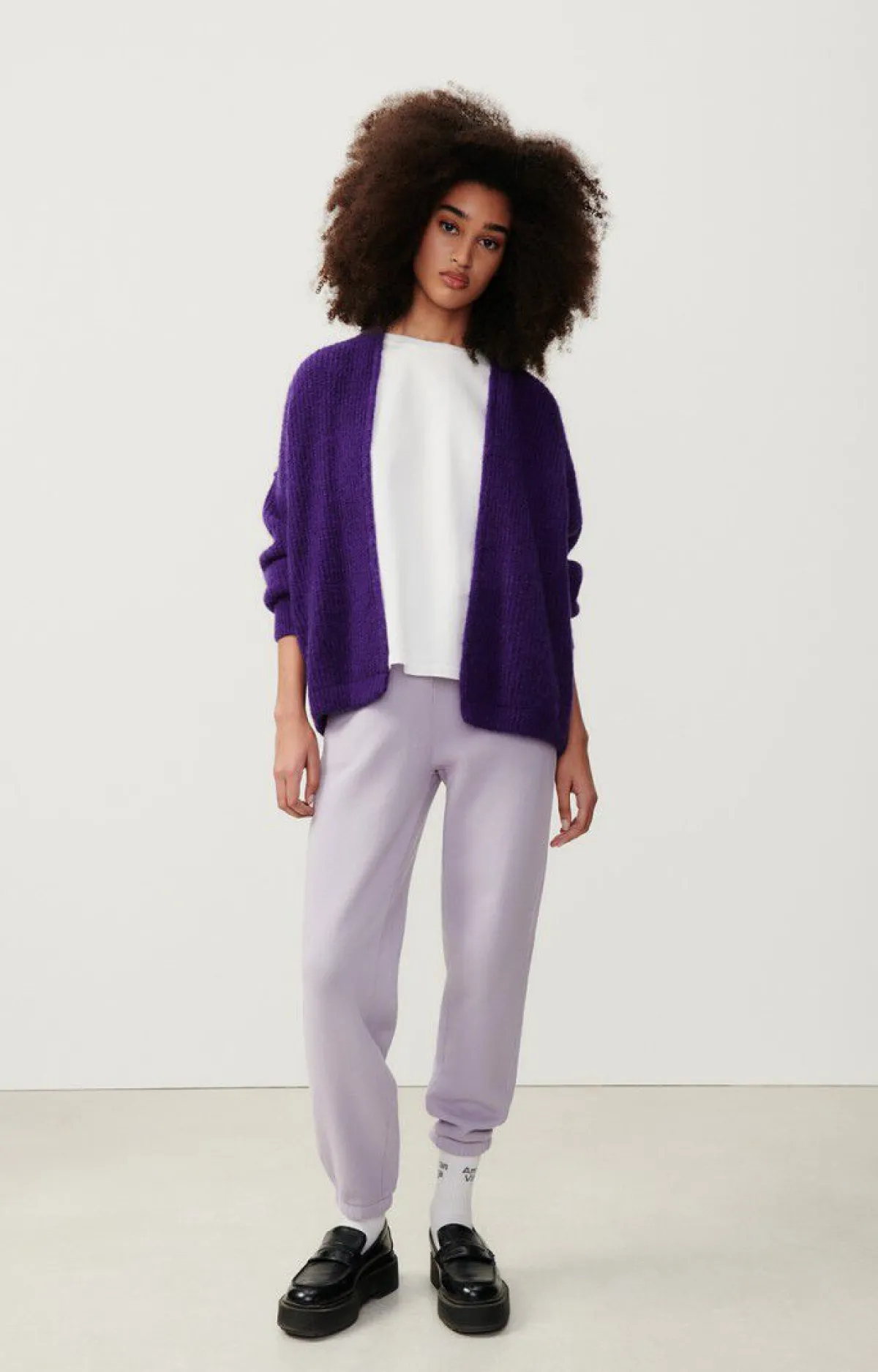 American Vintage Women'S Cardigan East Melange Blackberry Outlet