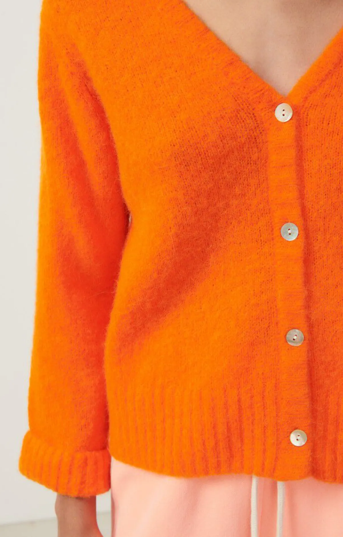 American Vintage Women'S Cardigan East Fluorescent Orange Cheap