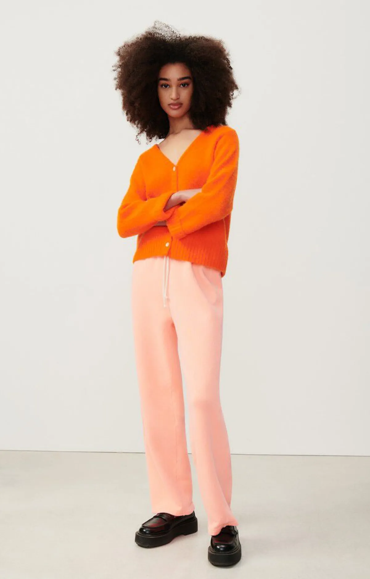 American Vintage Women'S Cardigan East Fluorescent Orange Cheap