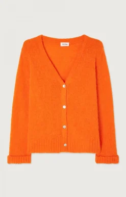 American Vintage Women'S Cardigan East Fluorescent Orange Cheap